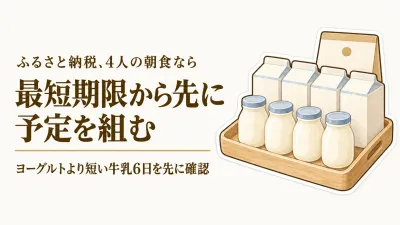 ふるさと納税の飲むヨーグルト定期便3選｜家族4人の朝食を賞味期限から逆算