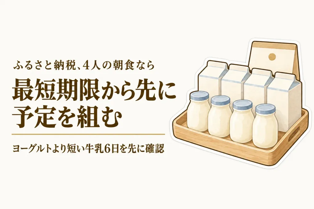 ふるさと納税の飲むヨーグルト定期便3選｜家族4人の朝食を賞味期限から逆算