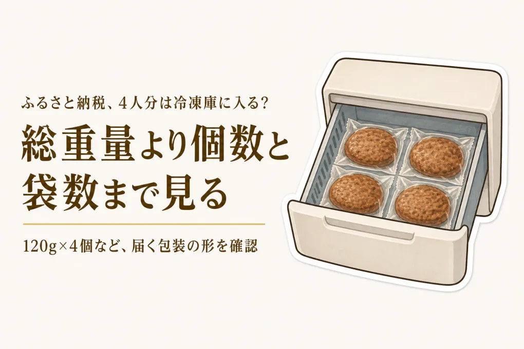 ふるさと納税の肉・惣菜は何gの小分けがいい？家族4人で冷凍庫に収める選び方